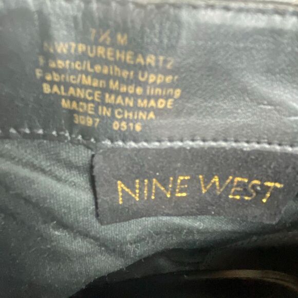 Nine West Pureheart2 Fringe Trim Ankle Boots 7.5 Black - Picture 6 of 11